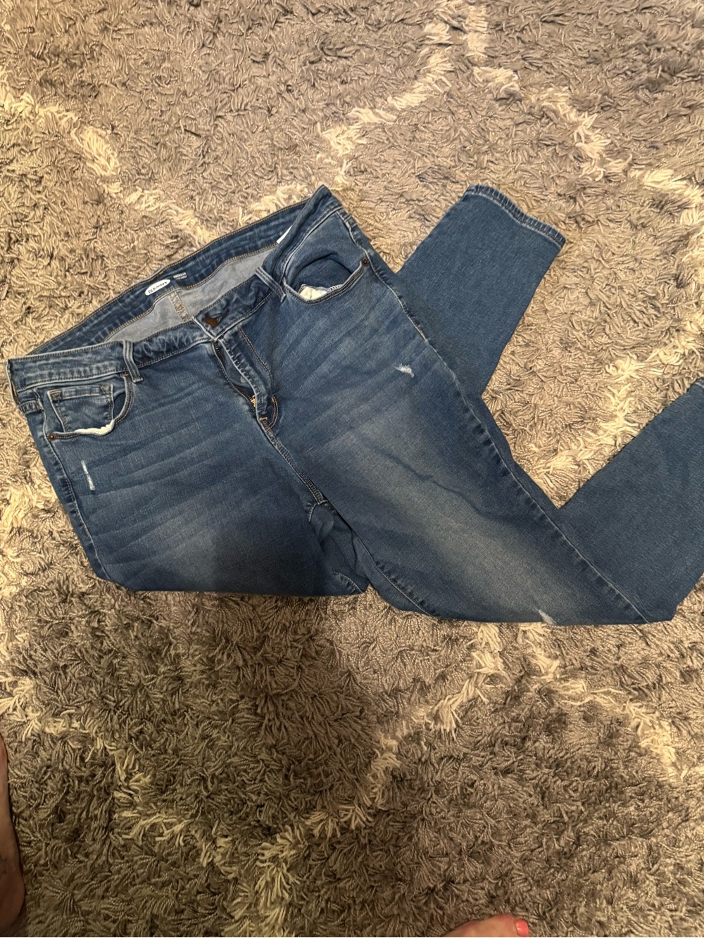 Old Navy Dark Blue Skinny Jeans with Faded Detail